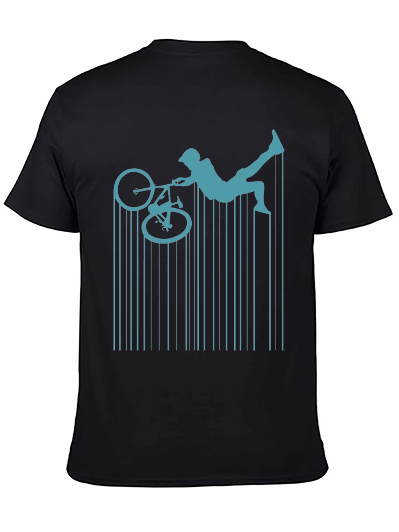 BMX Rider Graphic Tee - Black Cotton Shirt