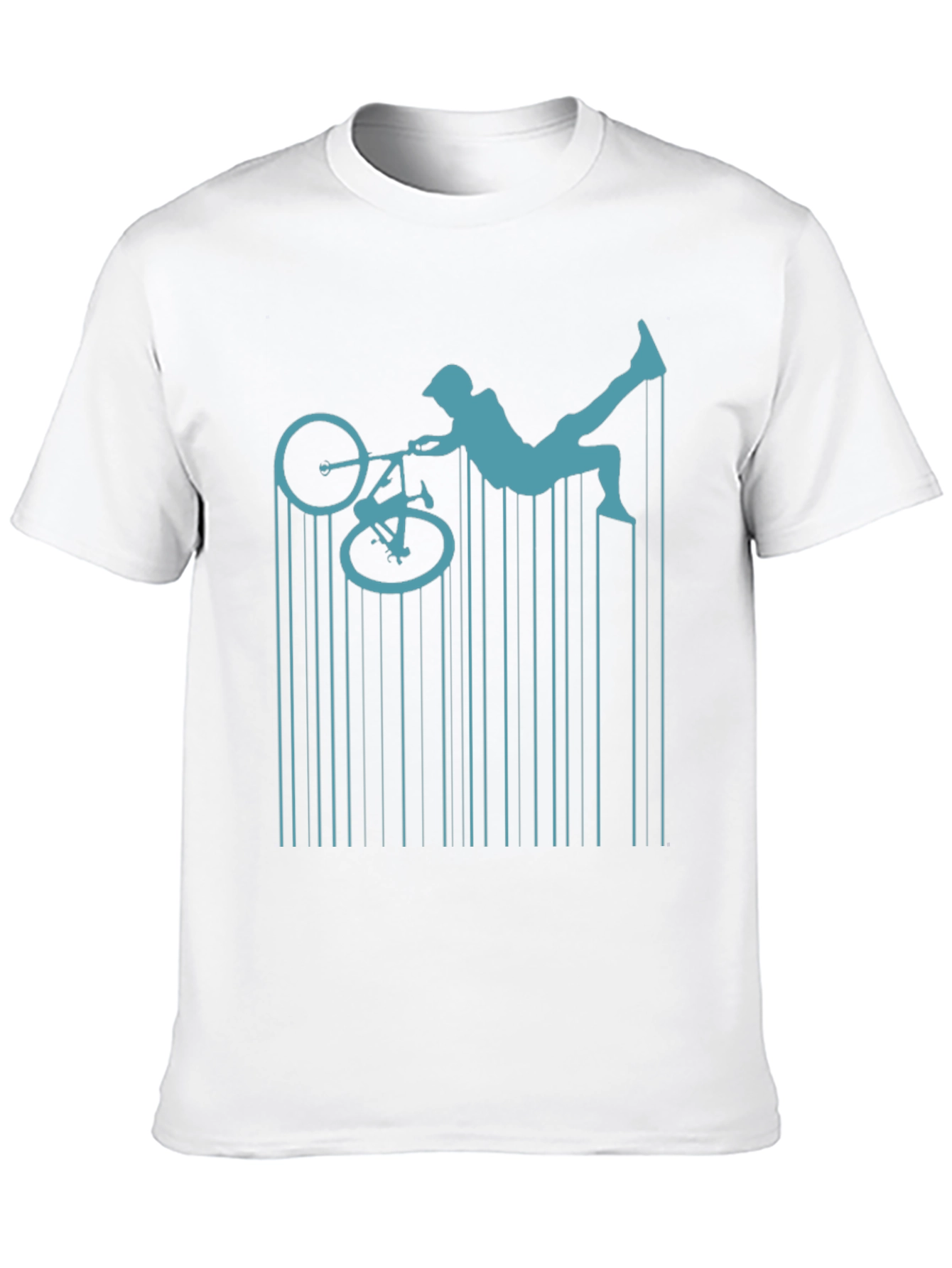 BMX Rider Graphic Tee - Black Cotton Shirt