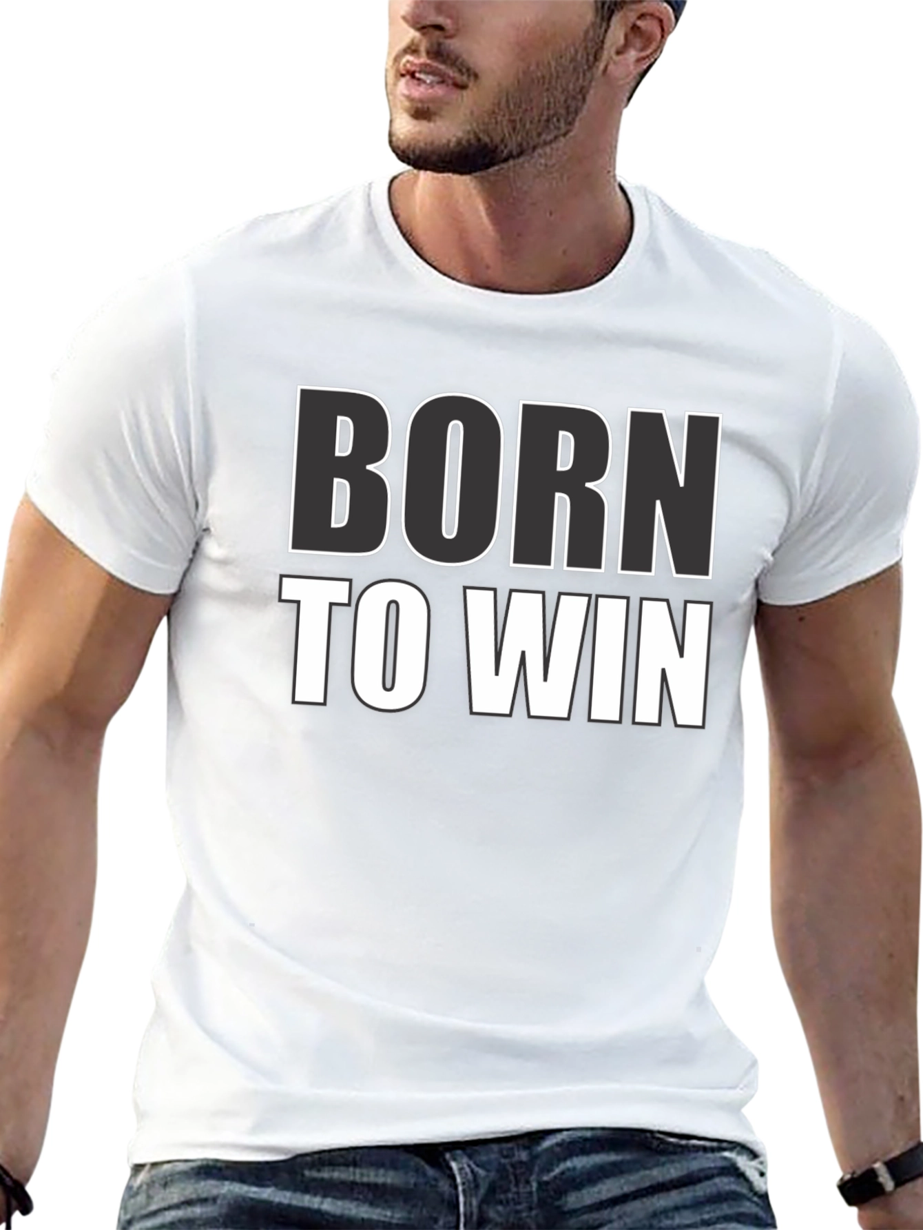 Born to Win Graphic Tee - Motivational Shirt
