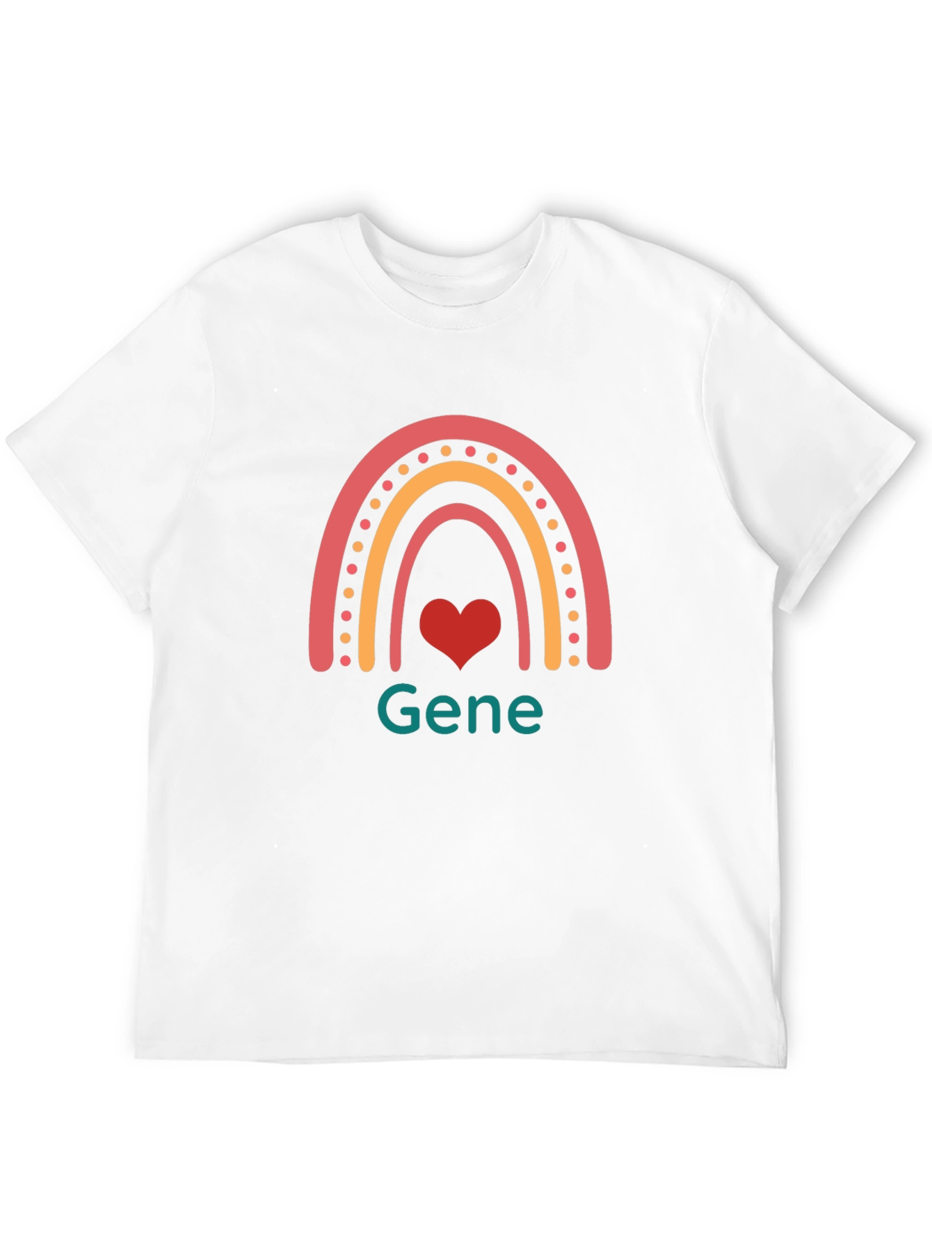 Rainbow Heart Gene Black T-Shirt