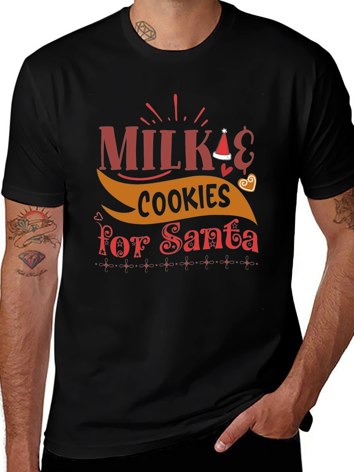Milk & Cookies for Santa Christmas T-Shirt