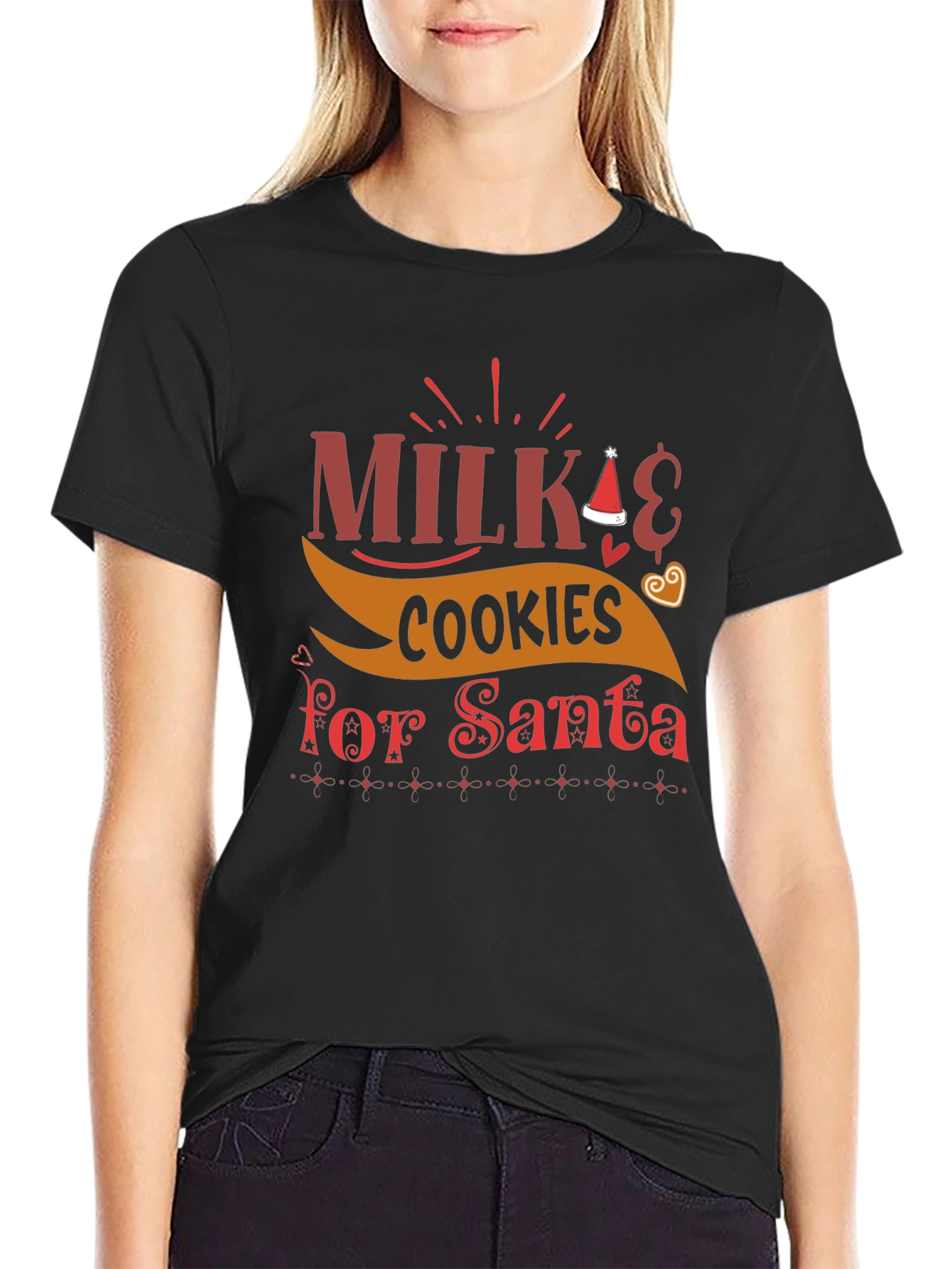 Milk & Cookies for Santa Christmas T-Shirt
