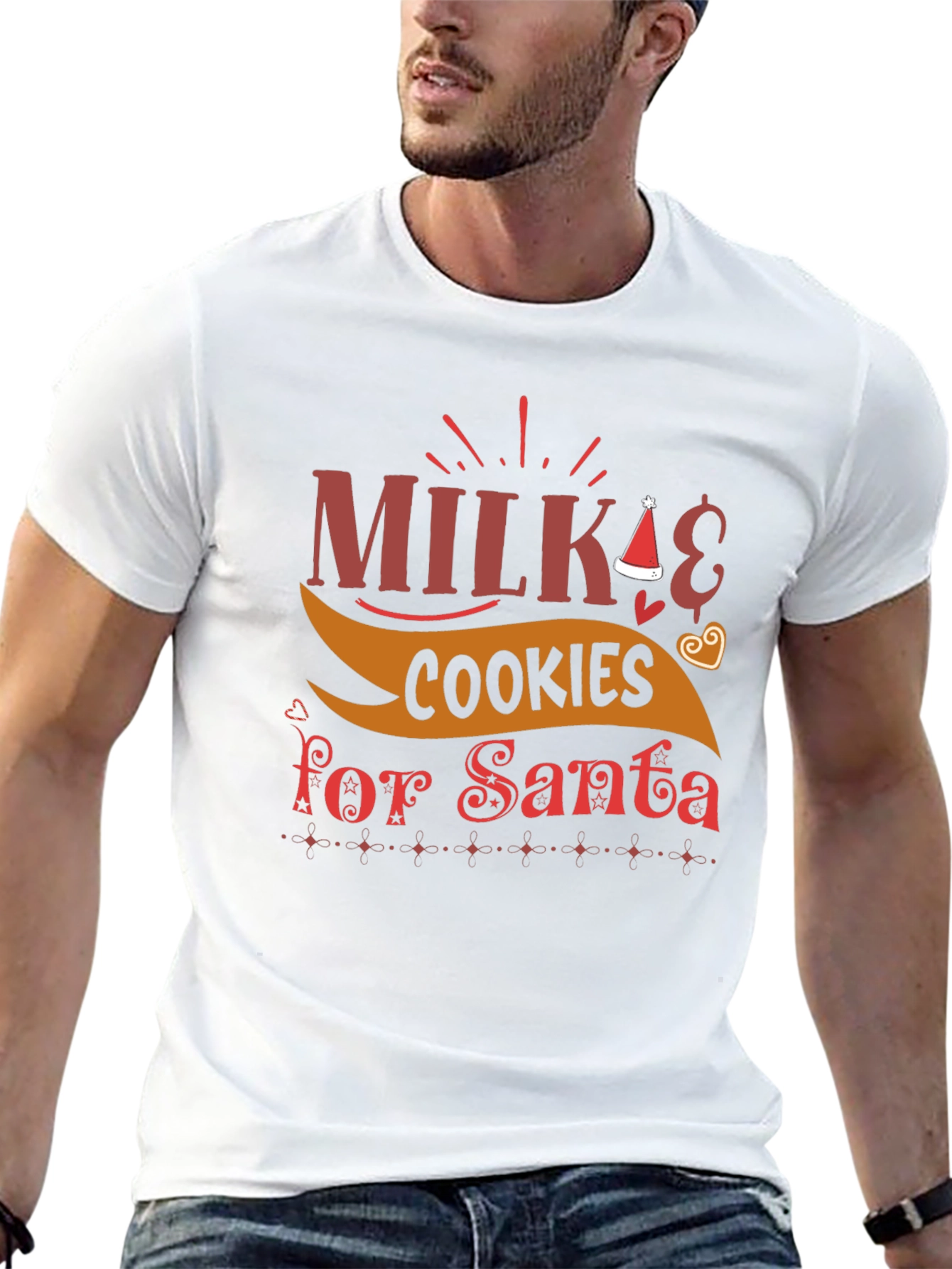 Milk & Cookies for Santa Christmas T-Shirt