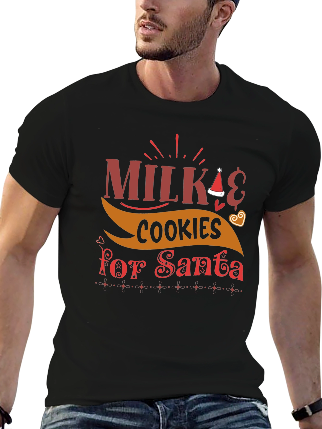 Milk & Cookies for Santa Christmas T-Shirt