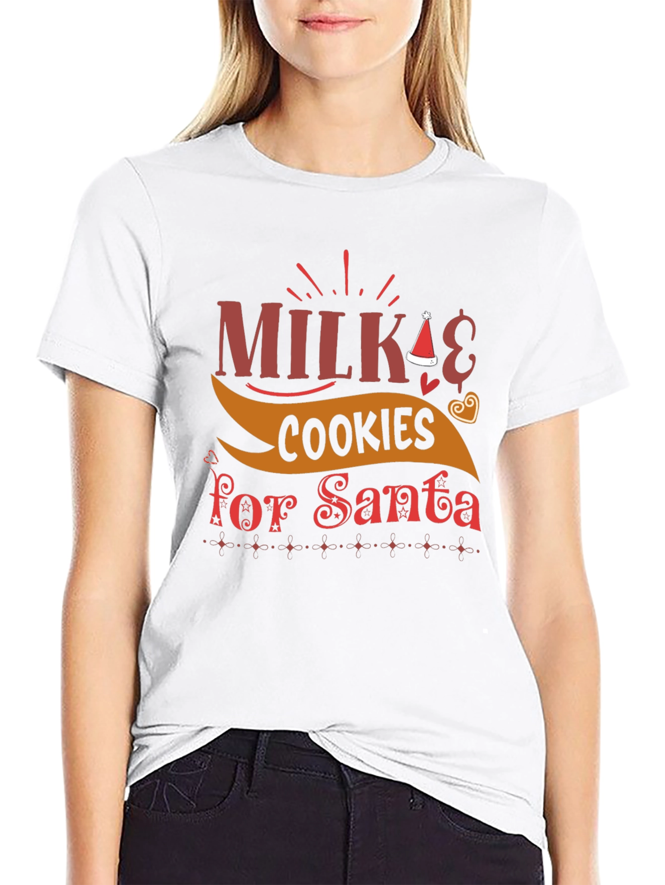 Milk & Cookies for Santa Christmas T-Shirt