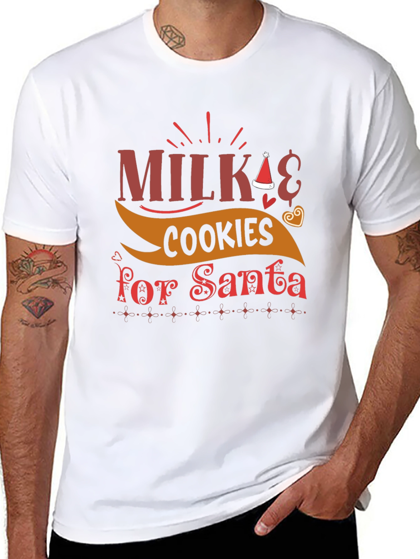 Milk & Cookies for Santa Christmas T-Shirt