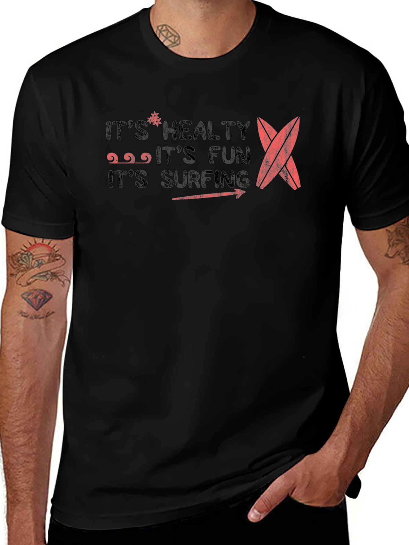 Its Healthy Fun Surfing T-Shirt