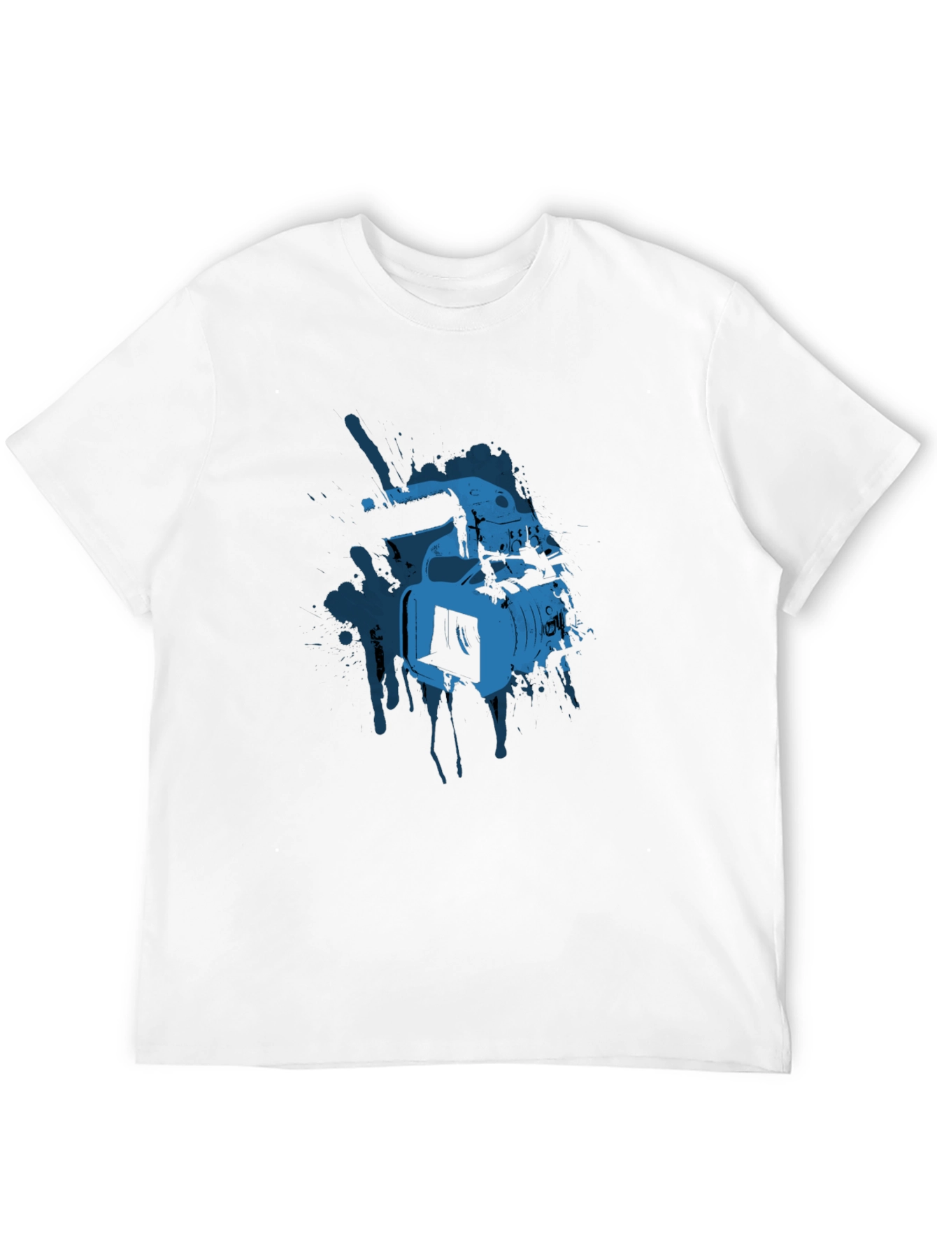 Cool Camera Graphic Tee - Black Cotton T-Shirt