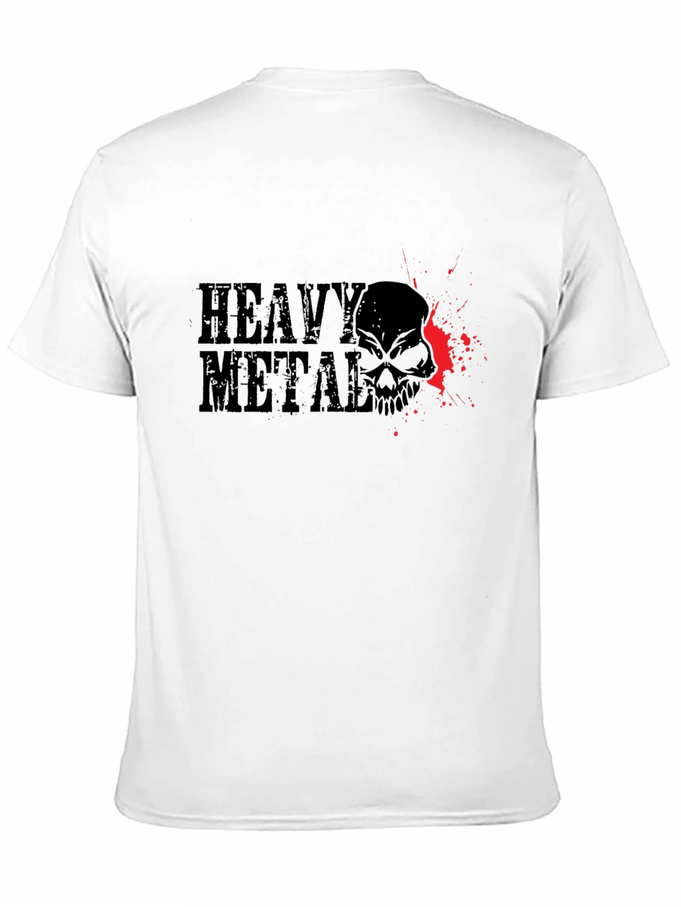 Heavy Metal Skull Graphic T-Shirt