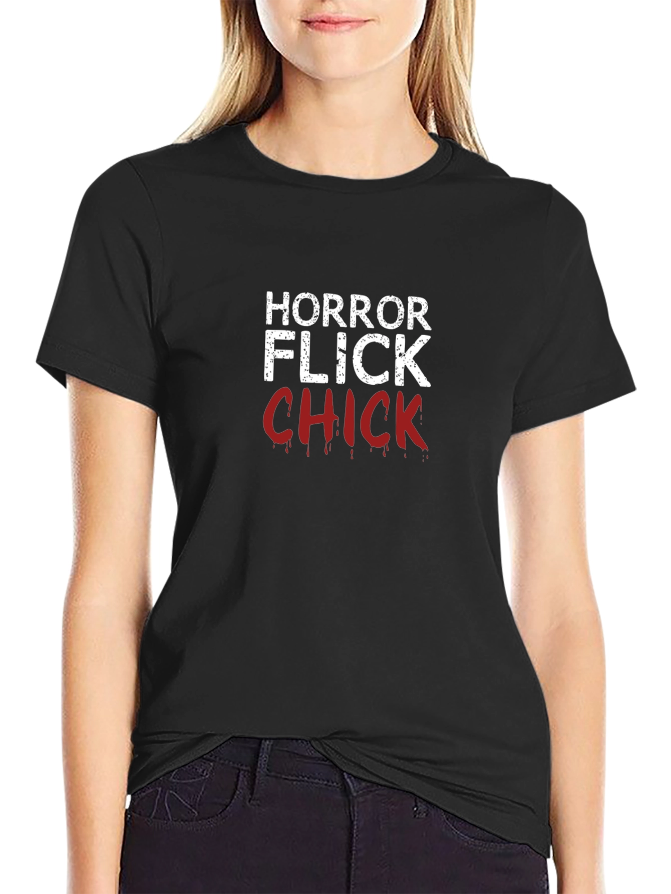 Horror Flick Chick Graphic T-Shirt