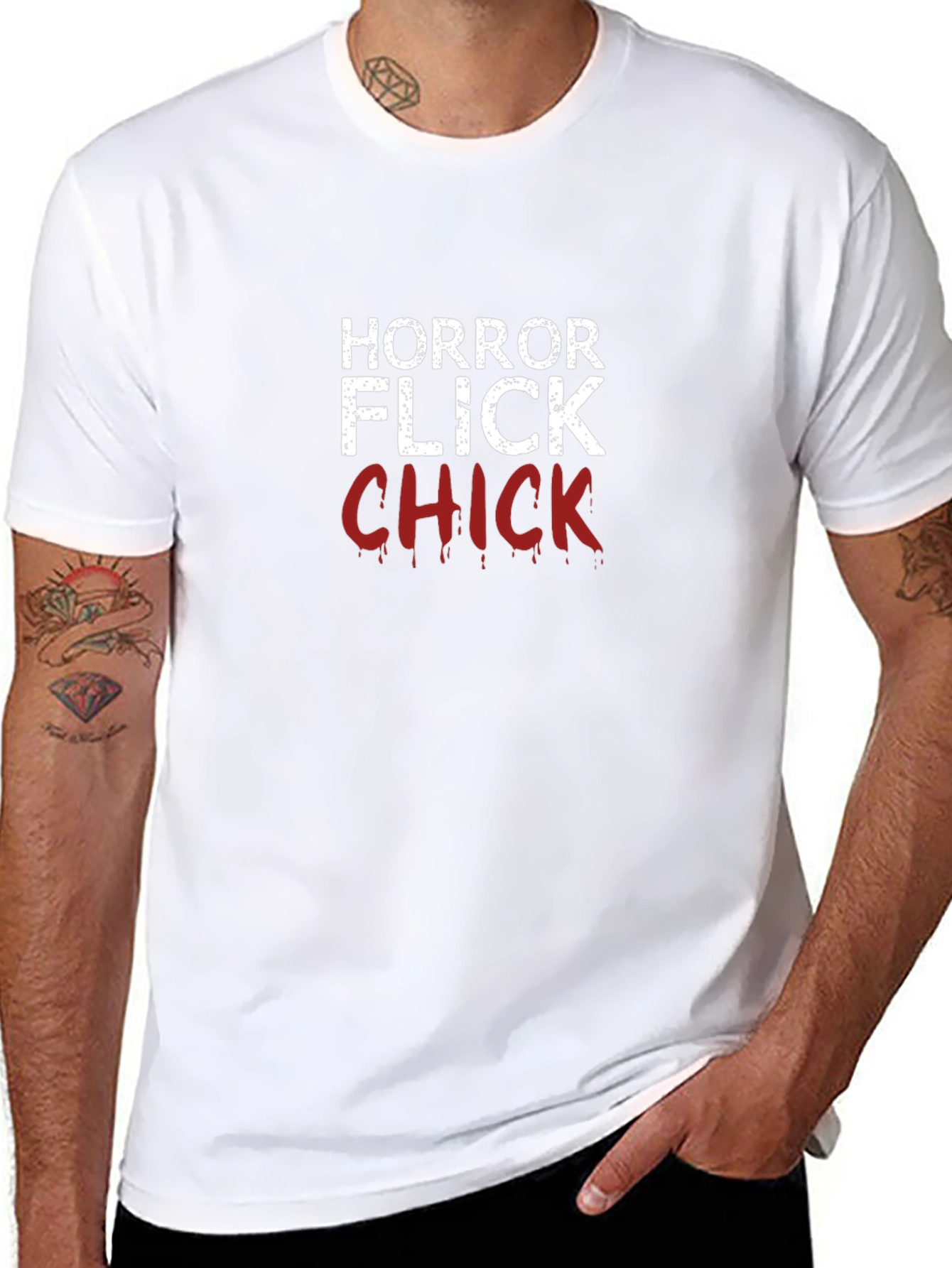 Horror Flick Chick Graphic T-Shirt