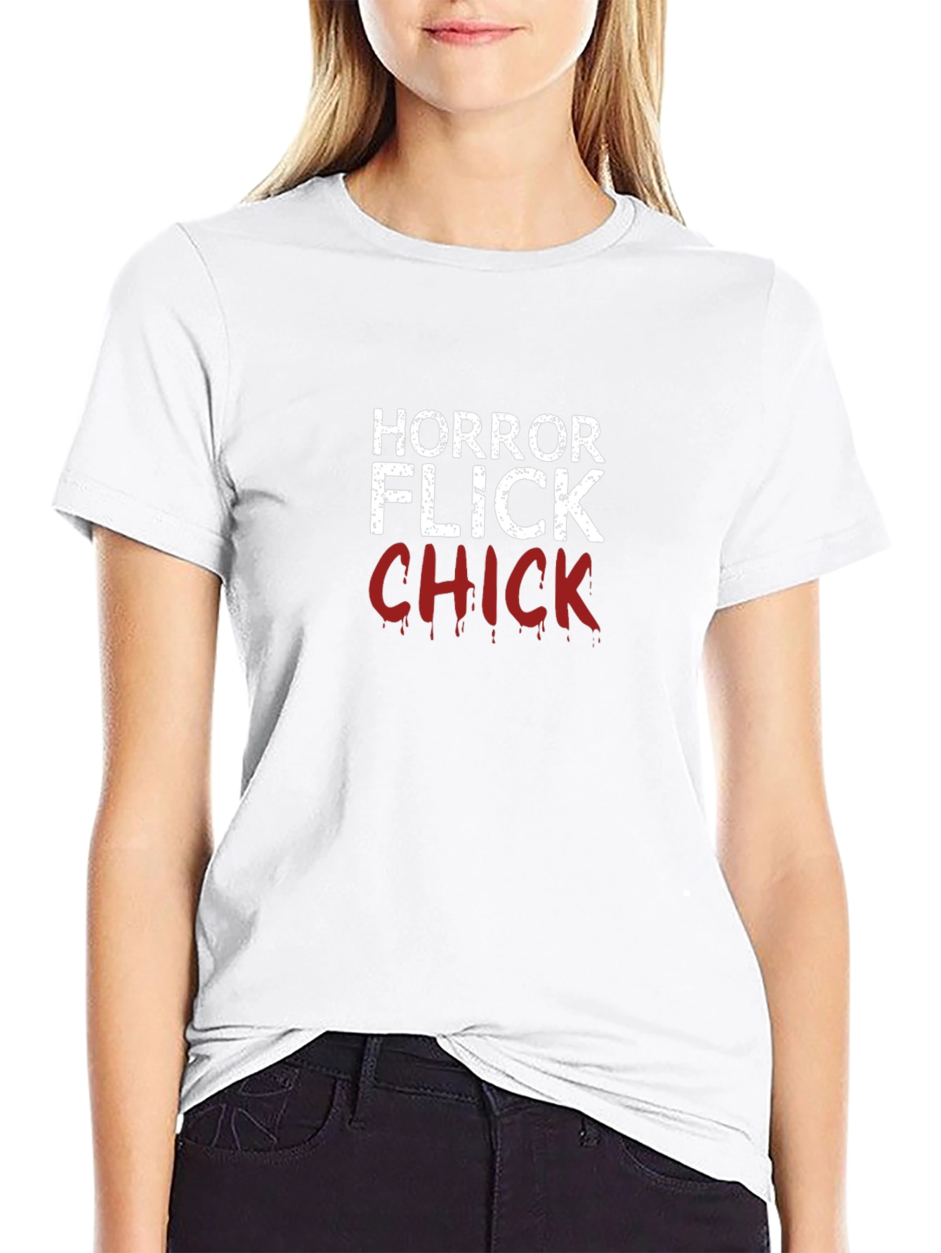 Horror Flick Chick Graphic T-Shirt