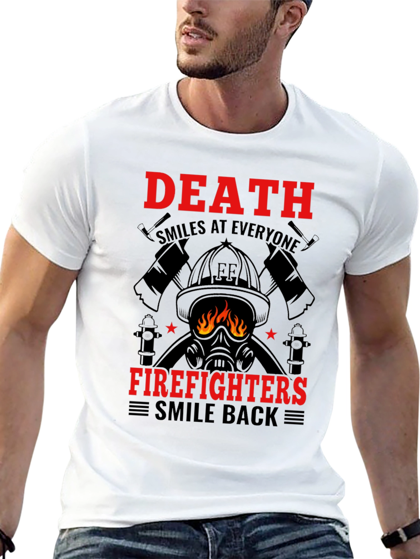 Firefighter Graphic T-Shirt - Death Smiles Tee