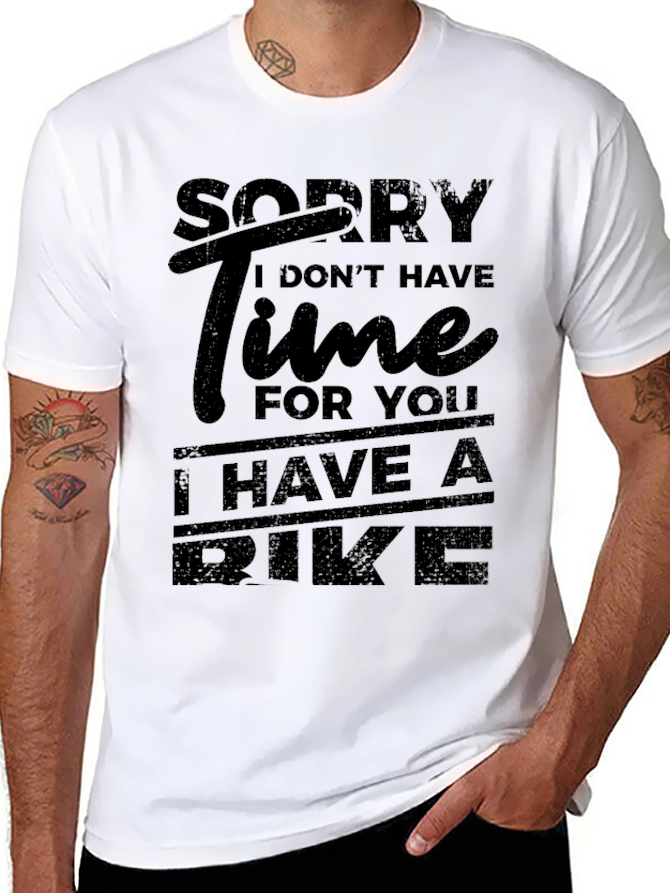Sorry I Dont Have Time Bike T-Shirt