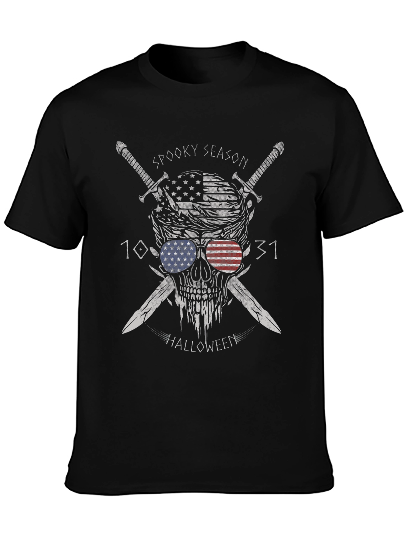 Spooky Season Halloween Skull Graphic Tee