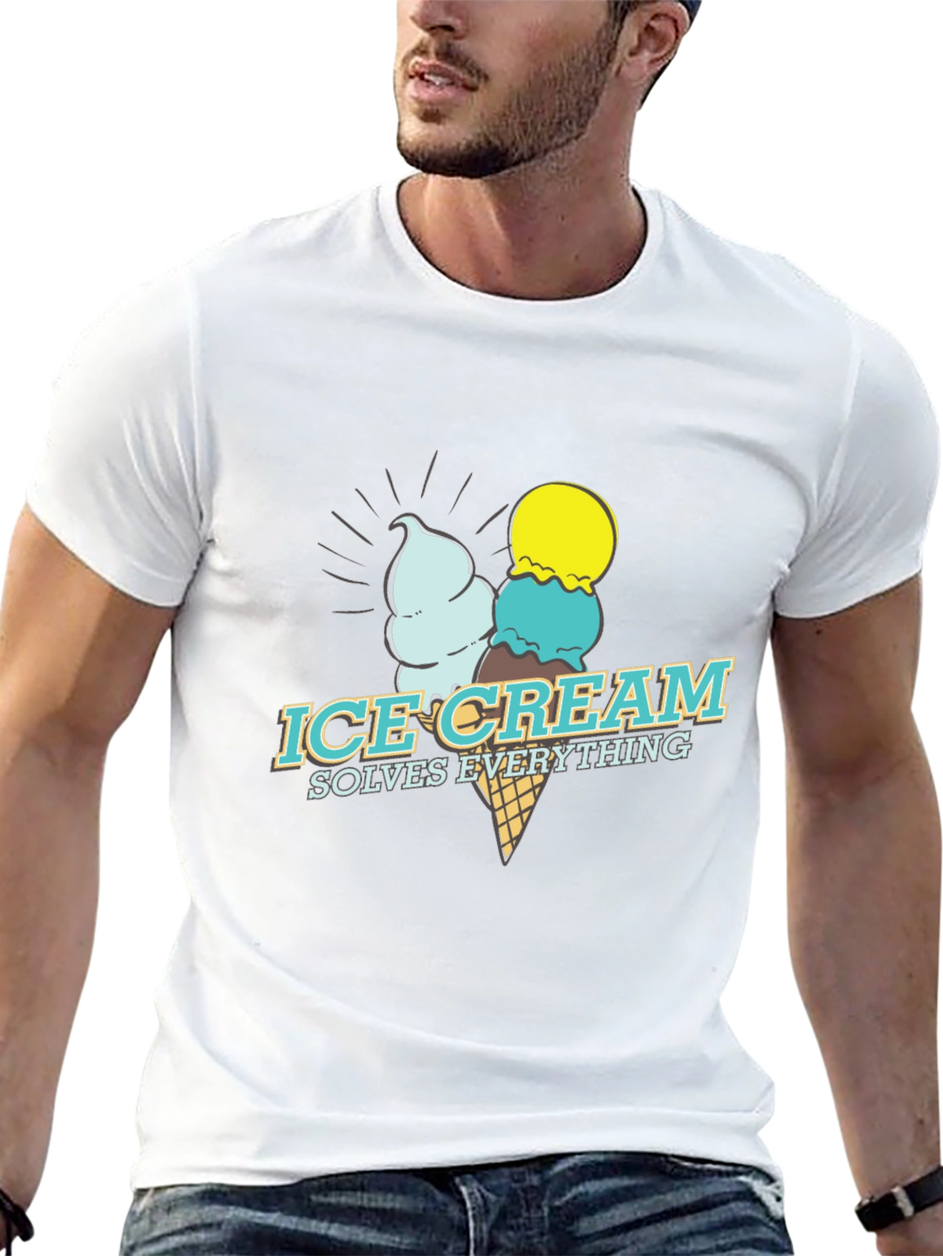 Ice Cream Solves Everything Graphic Tee