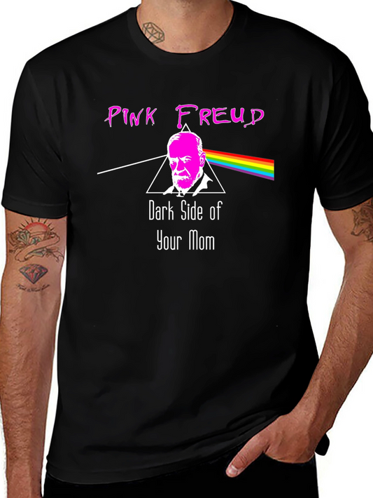 Pink Freud Dark Side Graphic T-Shirt