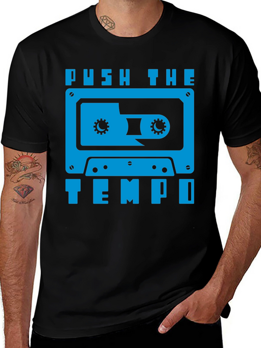 Push the Tempo Retro Cassette Tape Graphic Tee