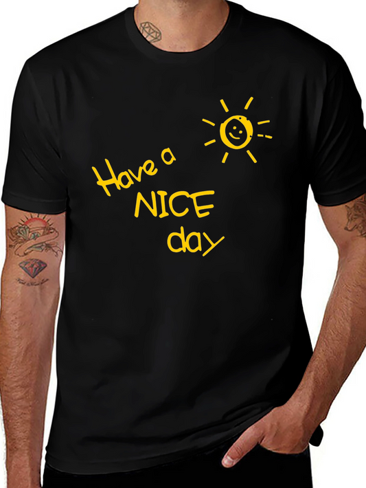 Have a Nice Day Graphic Tee - Black