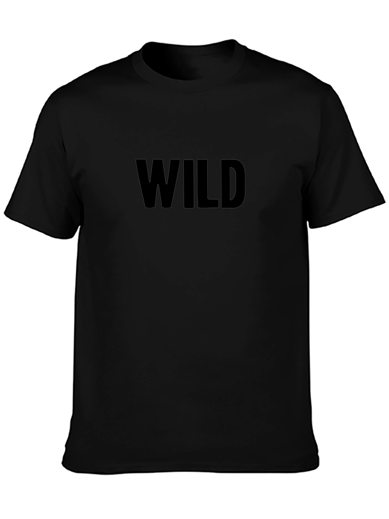 Wild Graphic Tee - Bold Black T-Shirt