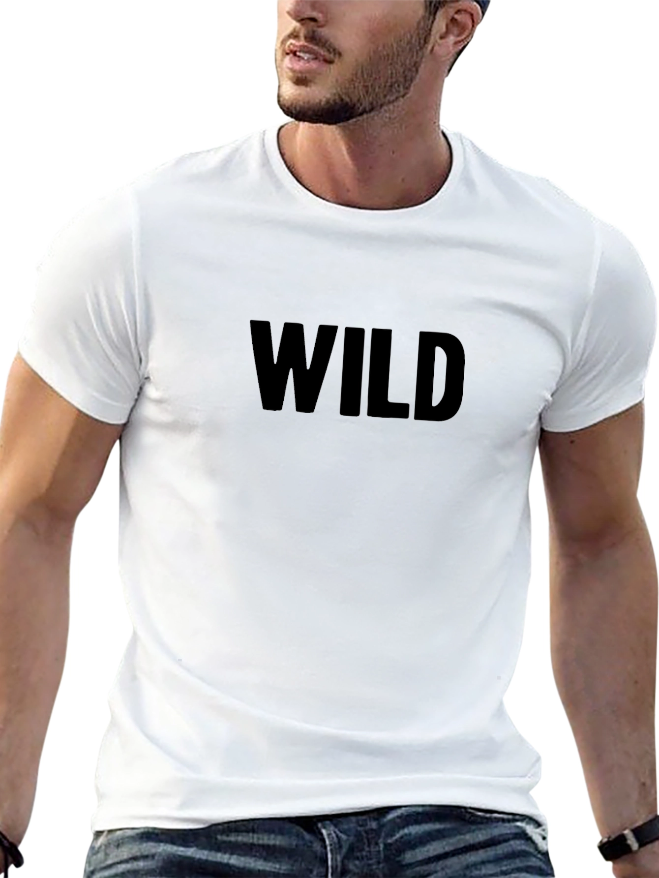 Wild Graphic Tee - Bold Black T-Shirt