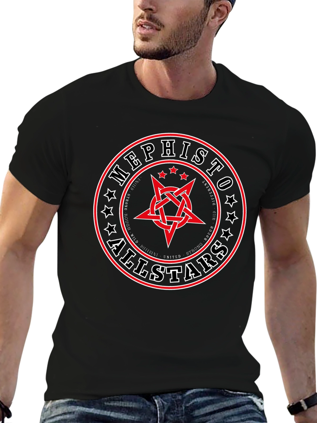 Mephisto Allstars Graphic Print Black T-Shirt