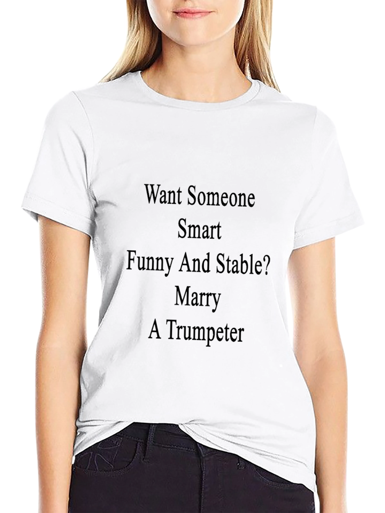 Marry a Trumpeter Black Graphic T-Shirt