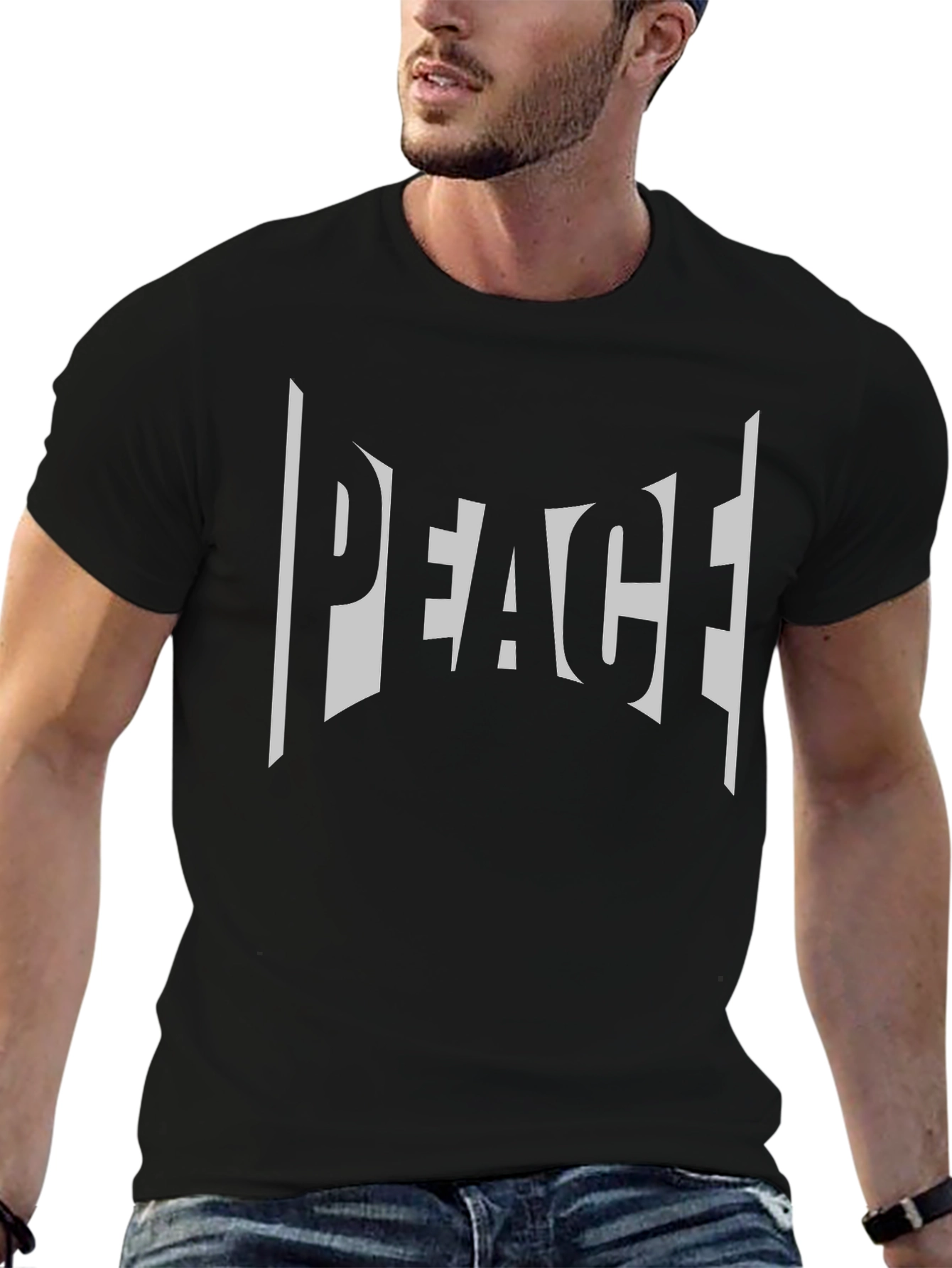 Peace Graphic Black T-Shirt