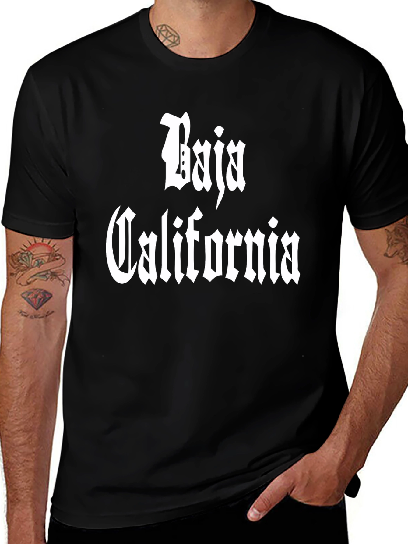 Baja California Graphic Tee - Mens Black T-Shirt