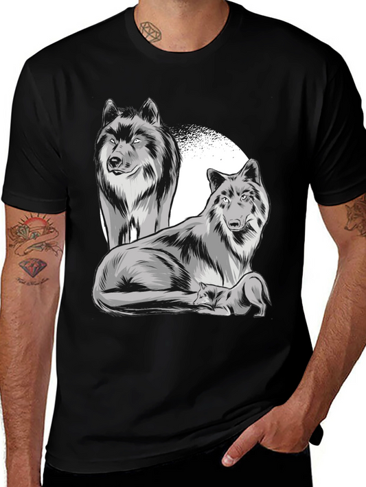 Wolf Pack Graphic Tee - Classic Black