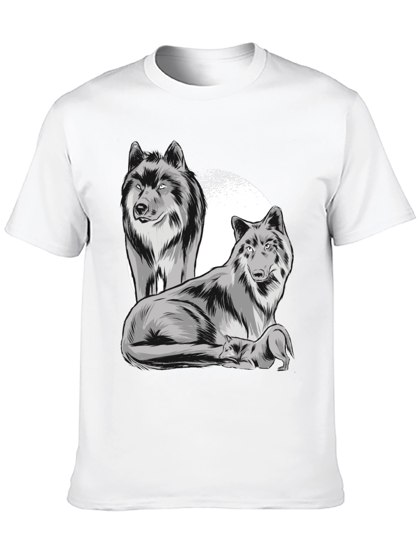 Wolf Pack Graphic Tee - Classic Black