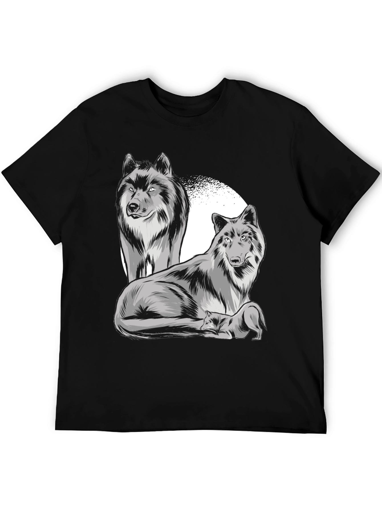 Wolf Pack Graphic Tee - Classic Black