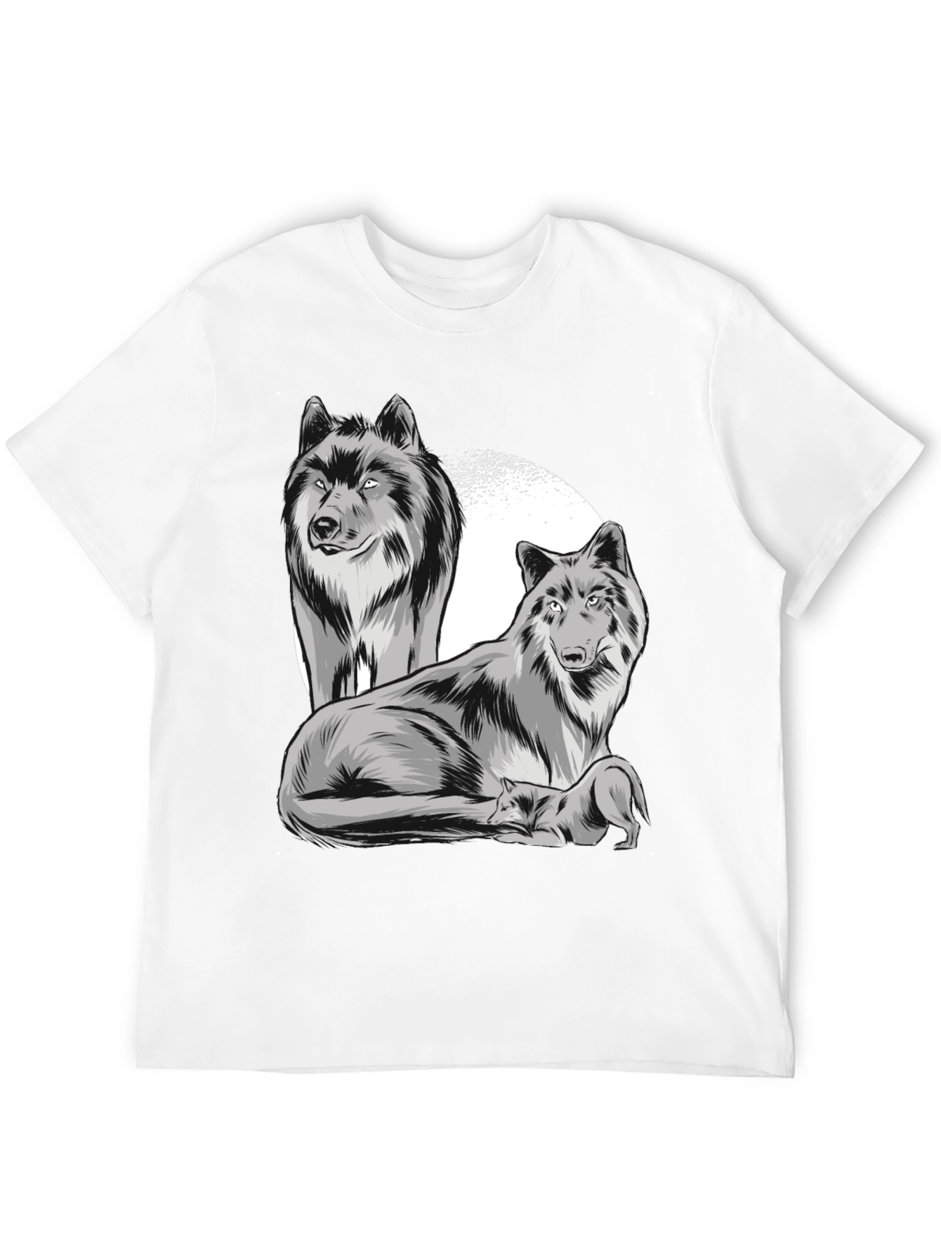 Wolf Pack Graphic Tee - Classic Black