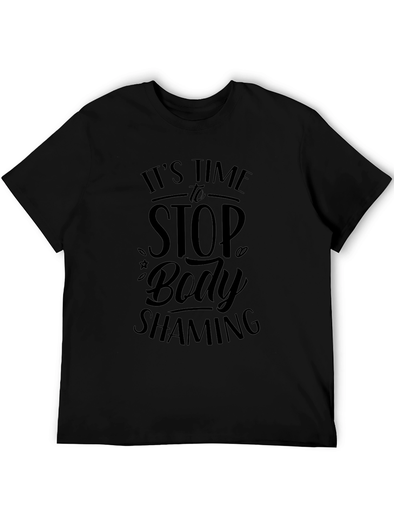 Stop Body Shaming Graphic Tee - Black Unisex