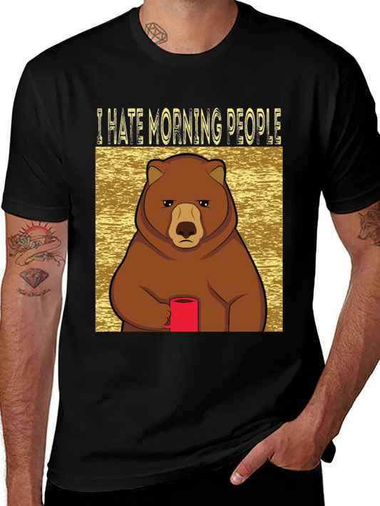 I Hate Morning People Bear T-Shirt