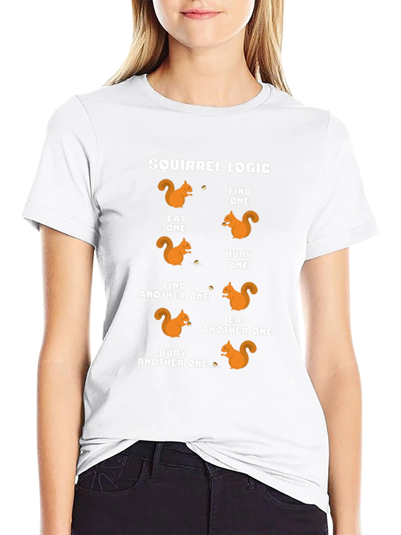 Squirrel Logic T-Shirt Funny Animal Graphic Tee