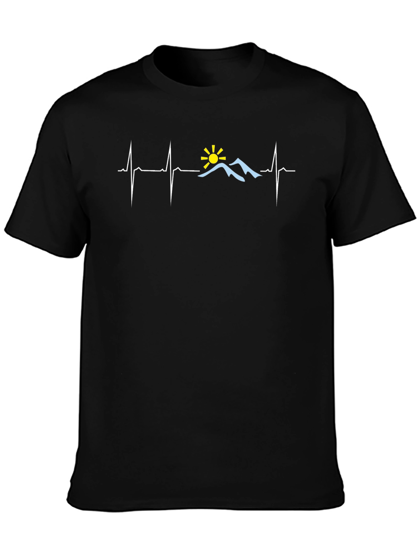 Mountain Heartbeat Graphic Tee - Black