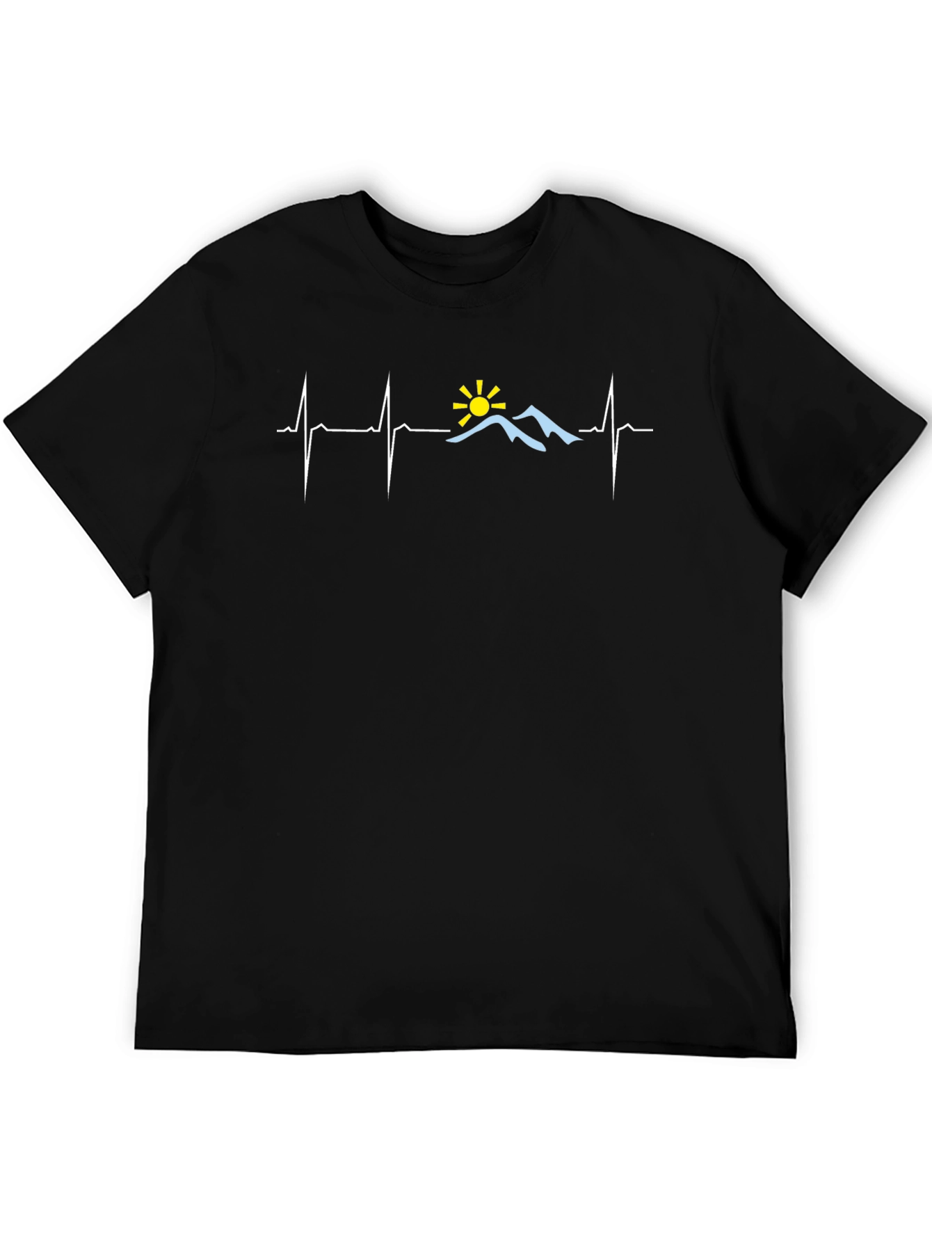 Mountain Heartbeat Graphic Tee - Black