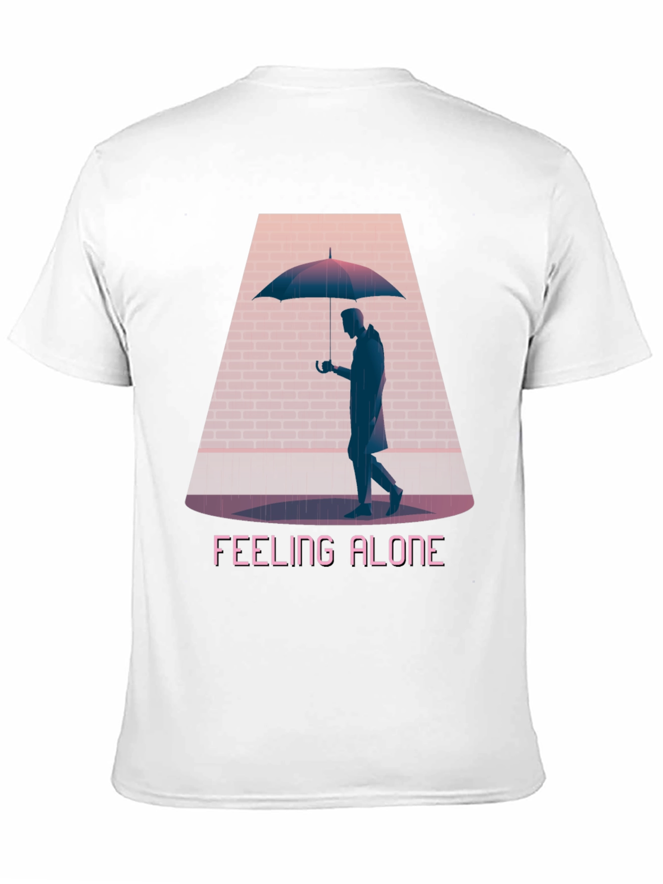 Feeling Alone Graphic Tee - Black Cotton T-Shirt