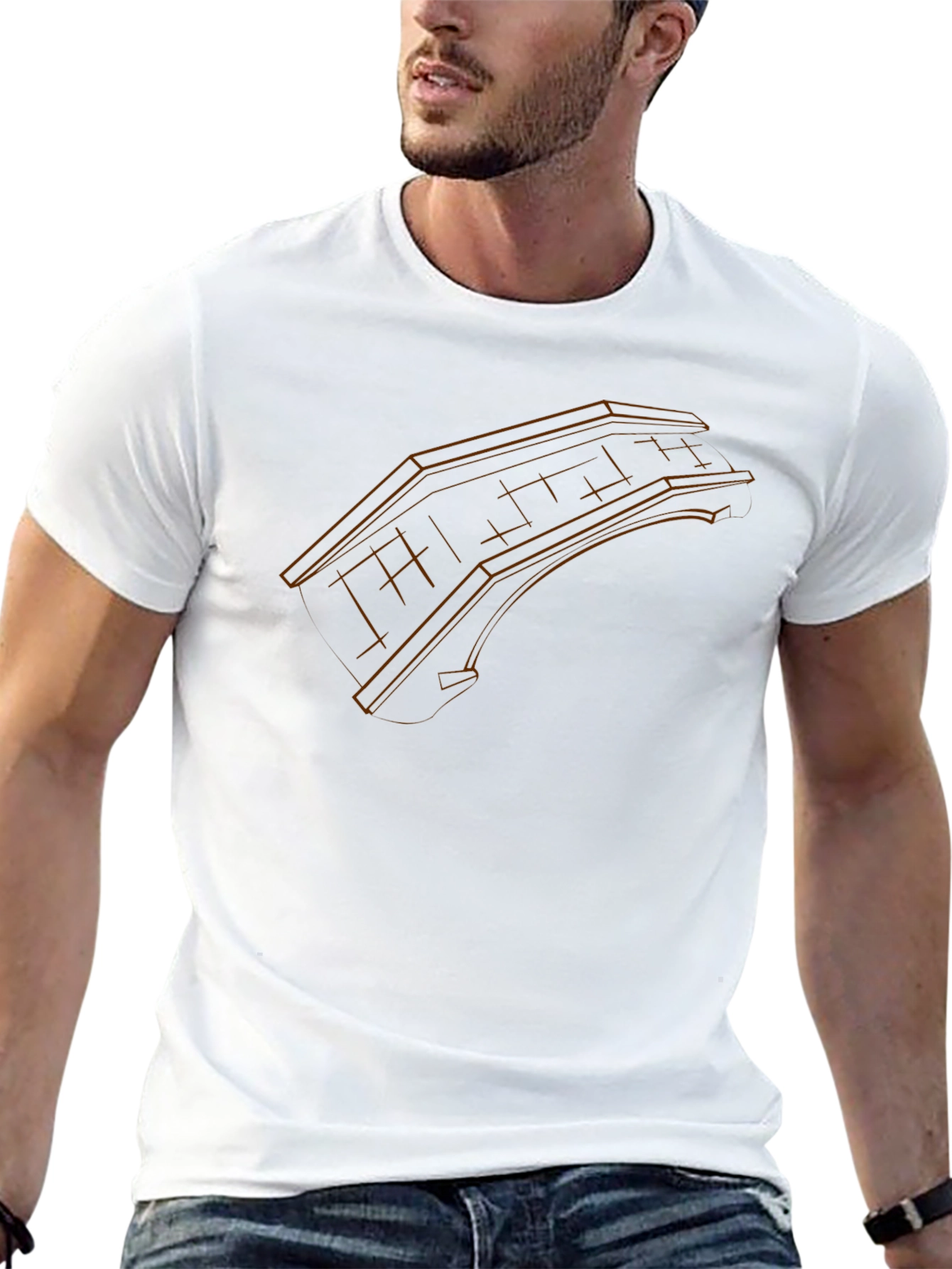 Abstract Bridge Graphic Tee - Black