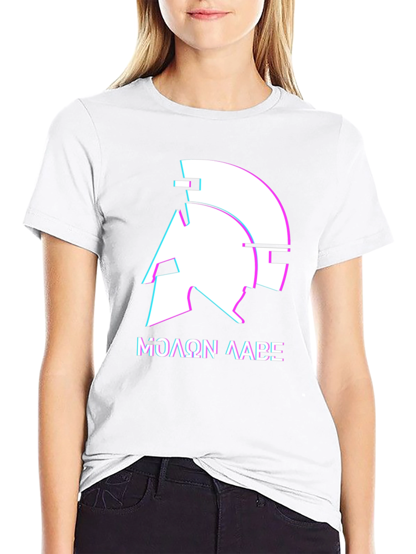 Molon Labe Spartan Helmet Graphic Tee