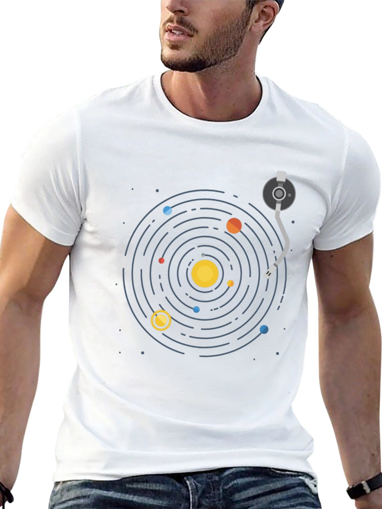 Cosmic Turntable T-Shirt - Black