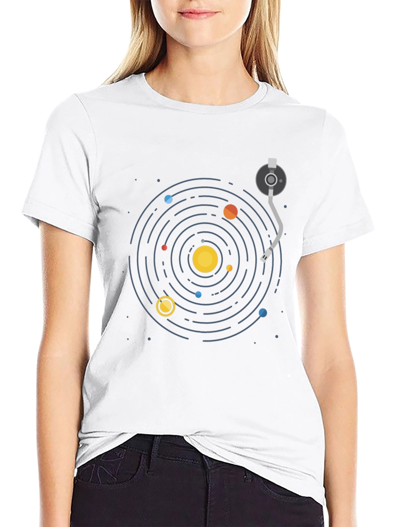 Cosmic Turntable T-Shirt - Black