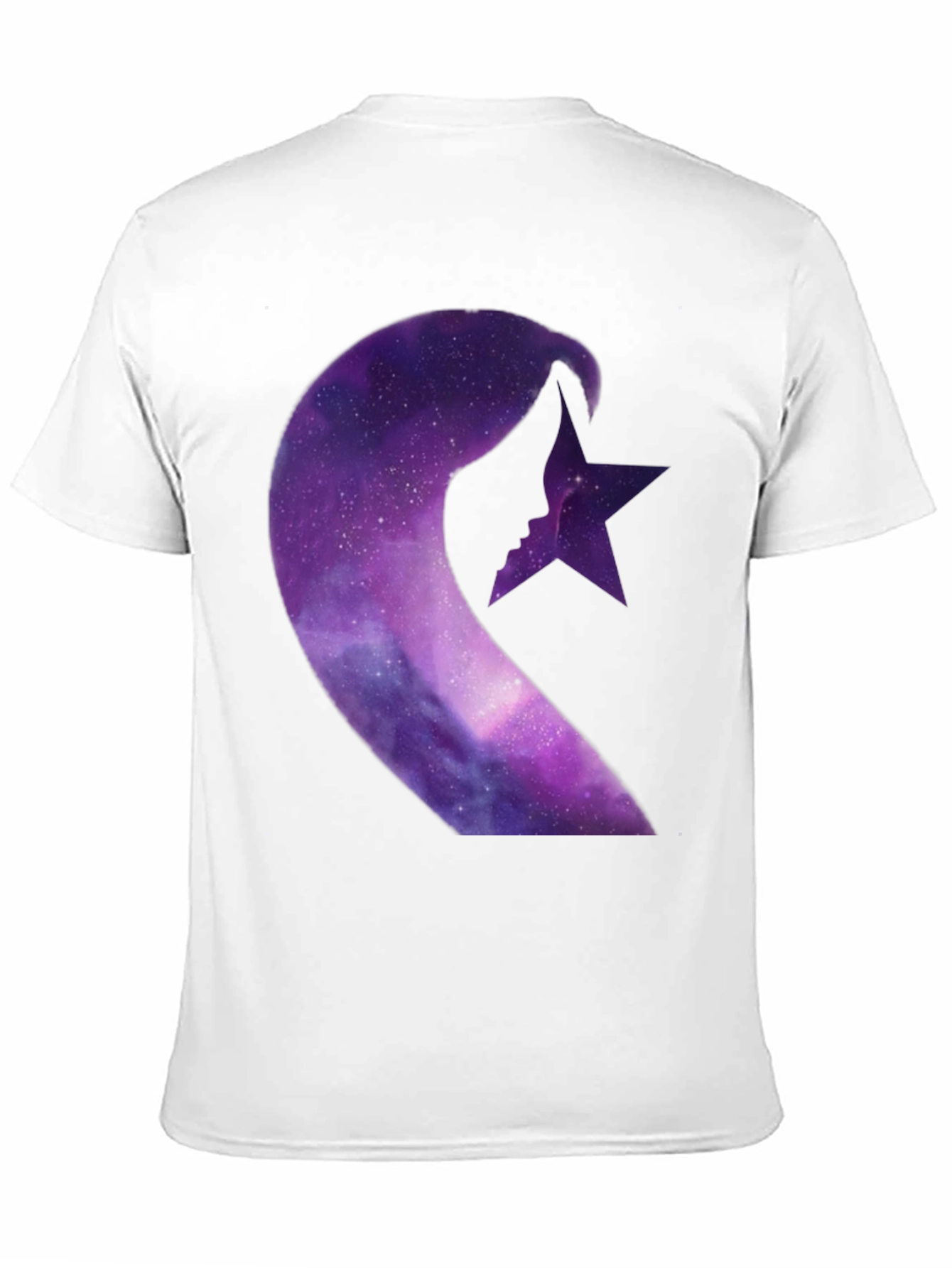 Galaxy Crescent Moon Star Graphic Tee