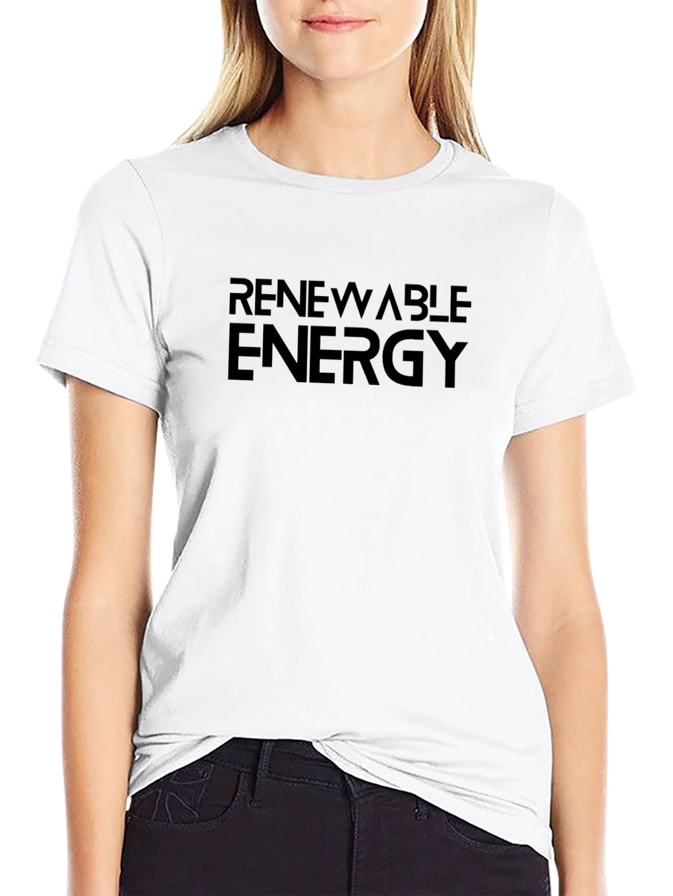 Renewable Energy Black T-Shirt - Sustainable Style