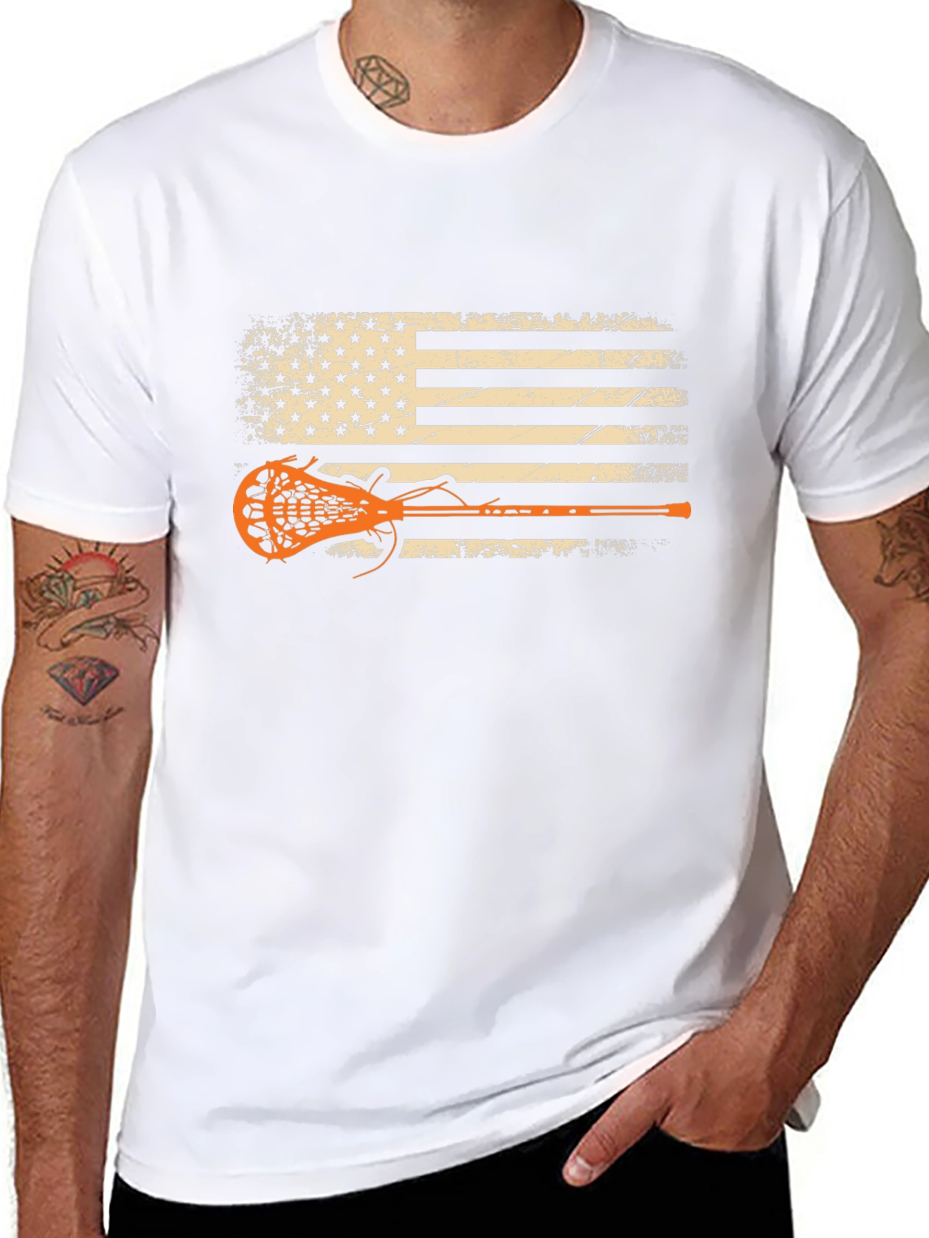 American Flag Lacrosse T-Shirt