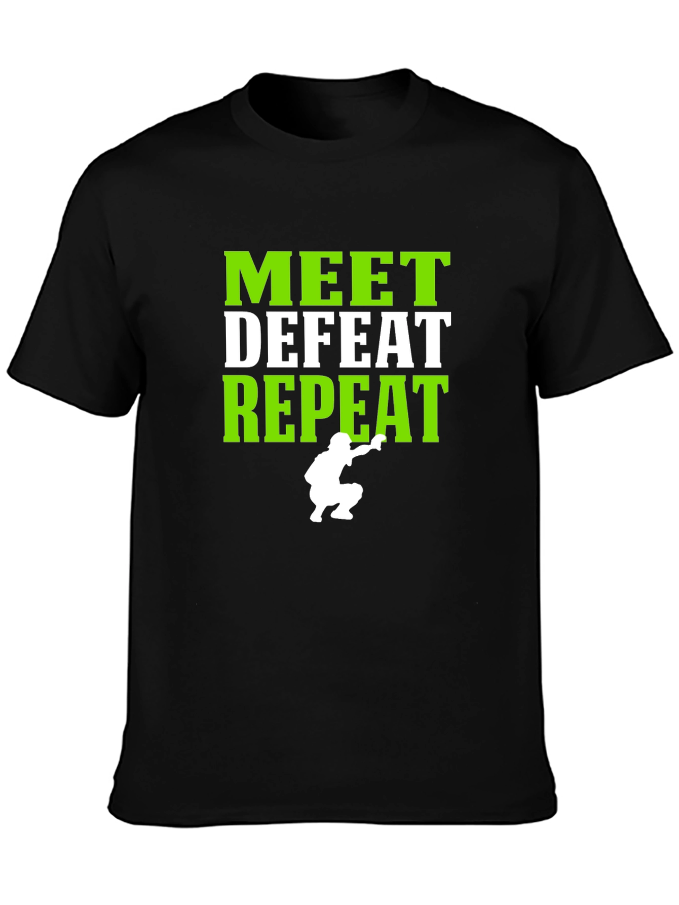 Meet Defeat Repeat Graphic T-Shirt