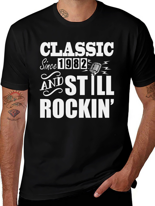 Classic Since 1982 Rockin Black T-Shirt