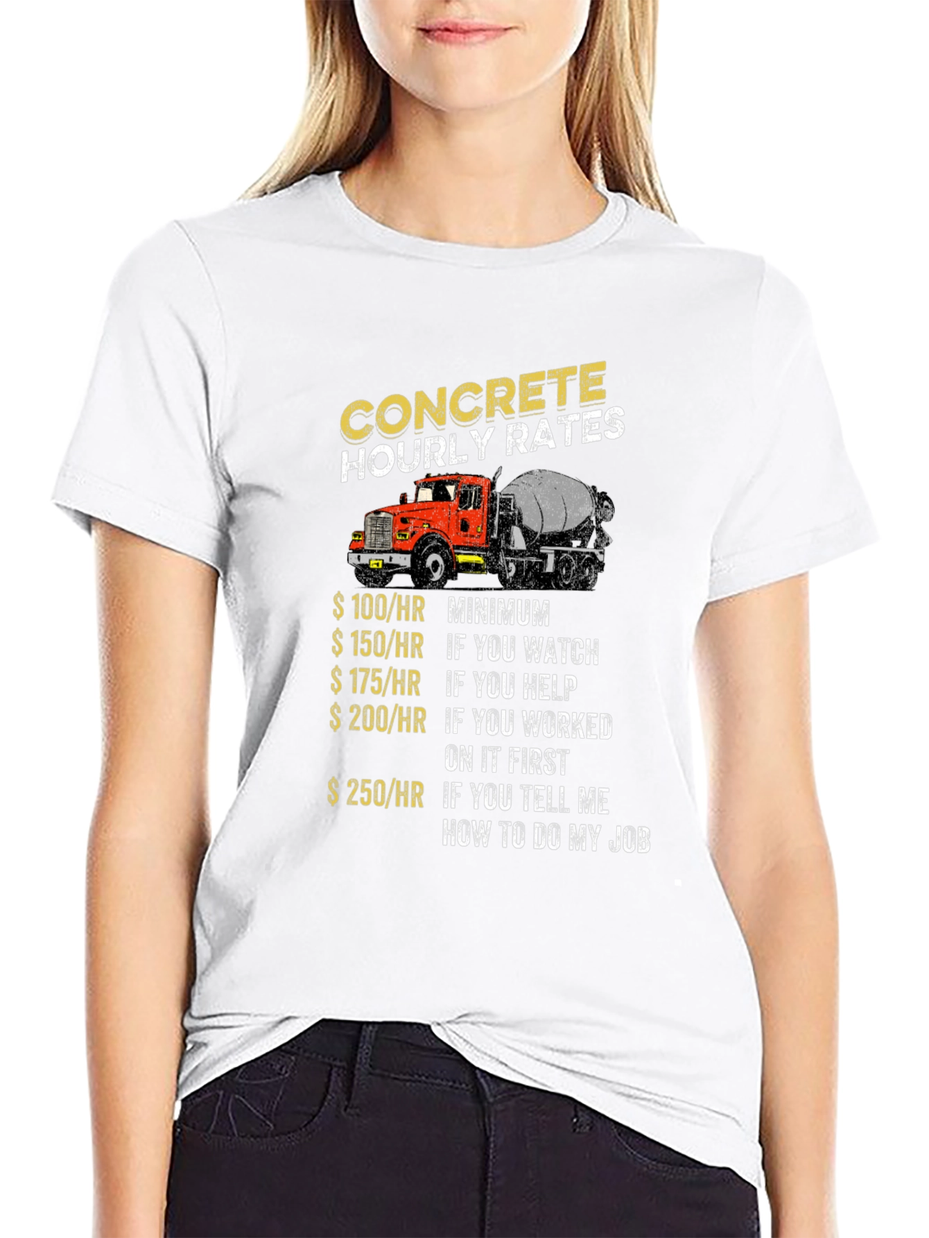Concrete Hourly Rates Truck T-Shirt