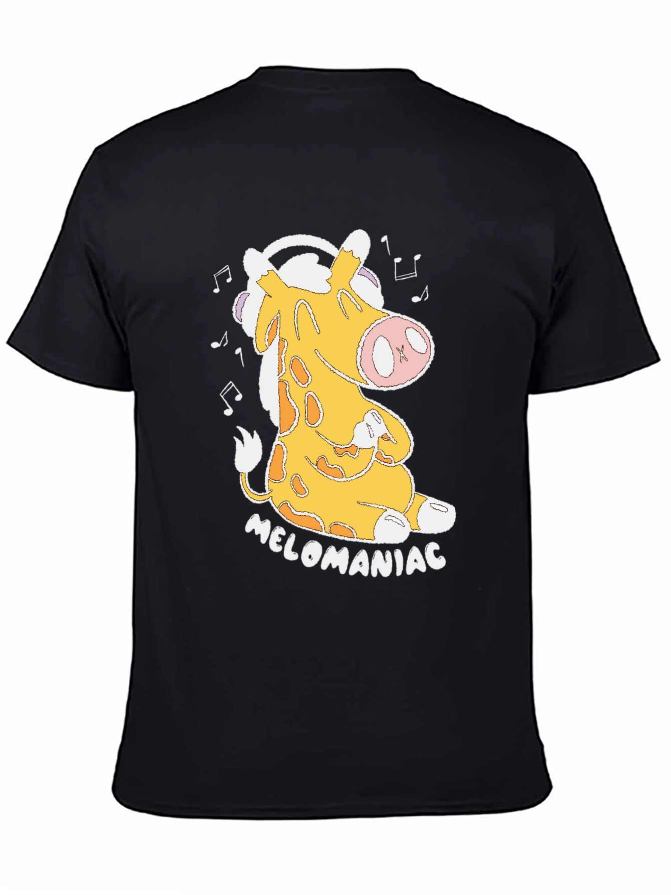 Melomaniac Giraffe Black T-Shirt